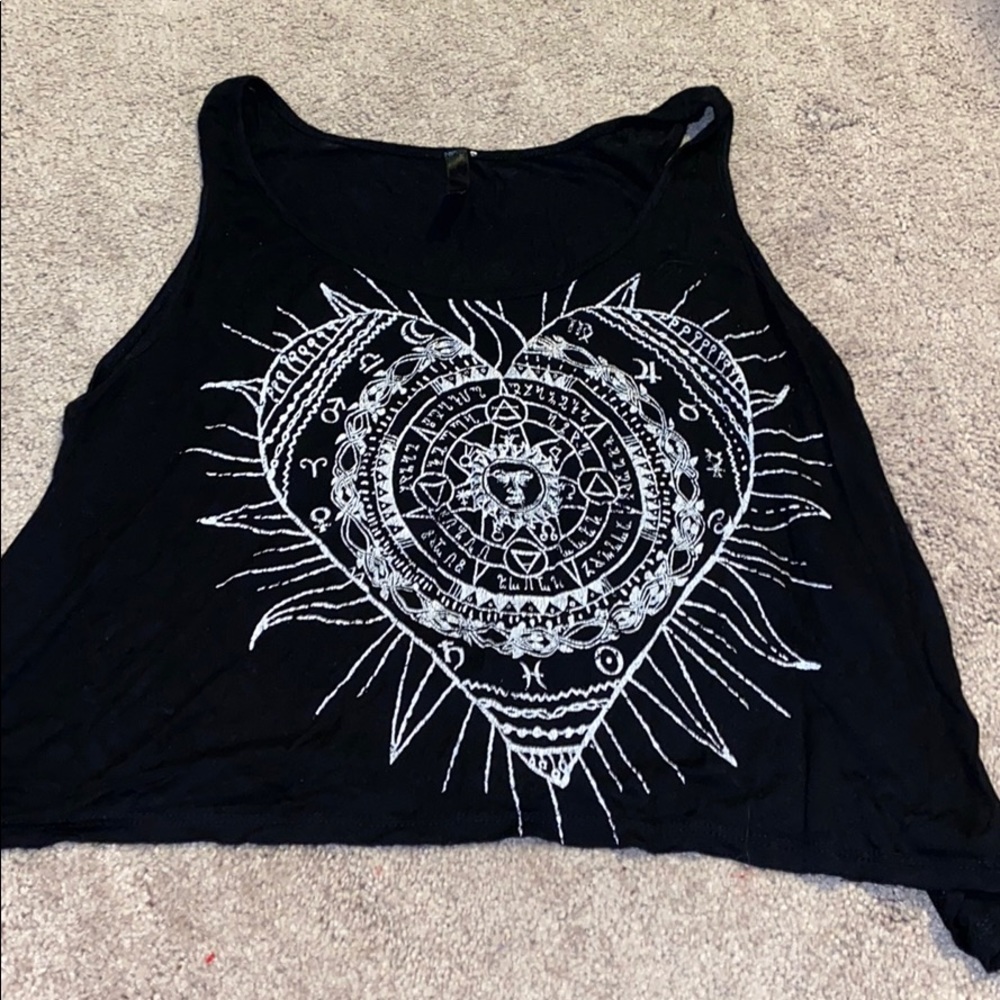 BLACK & white crop top